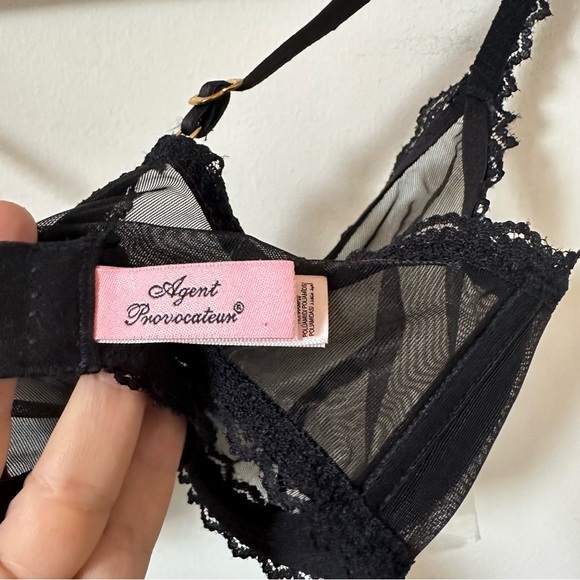 Agent Provocateur Venetia Black Bra Classic Boudoir Lingerie Size 34B - Picture 7 of 8
